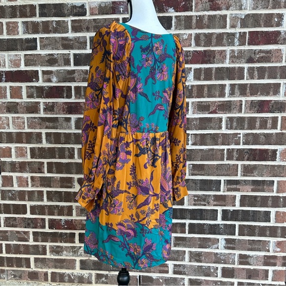 Anthropologie Multicolor Floral Long Sleeve Dress - Picture 5 of 11